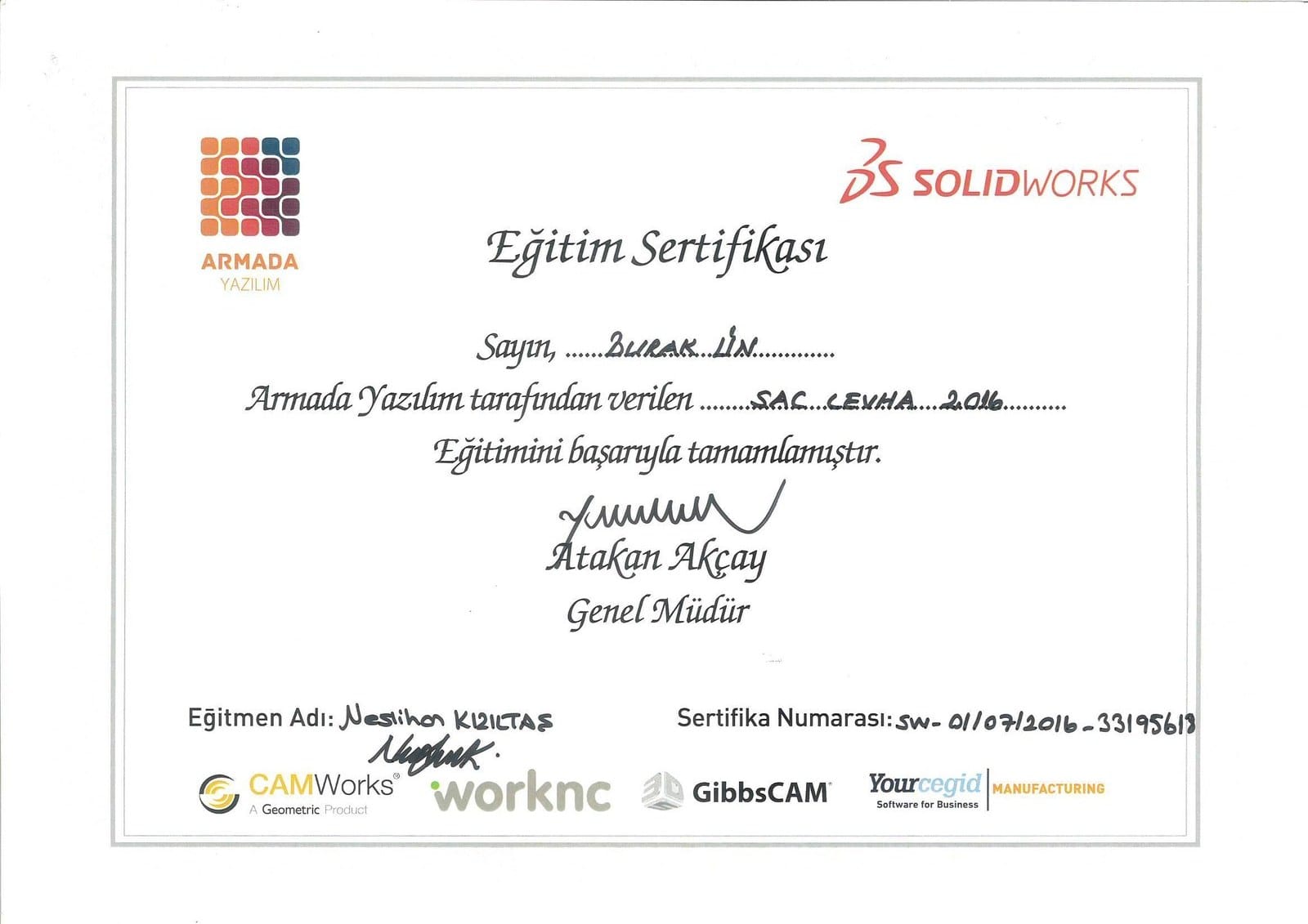SolidWorks Blechkonstruktions-Schulung — Armada Yazılım