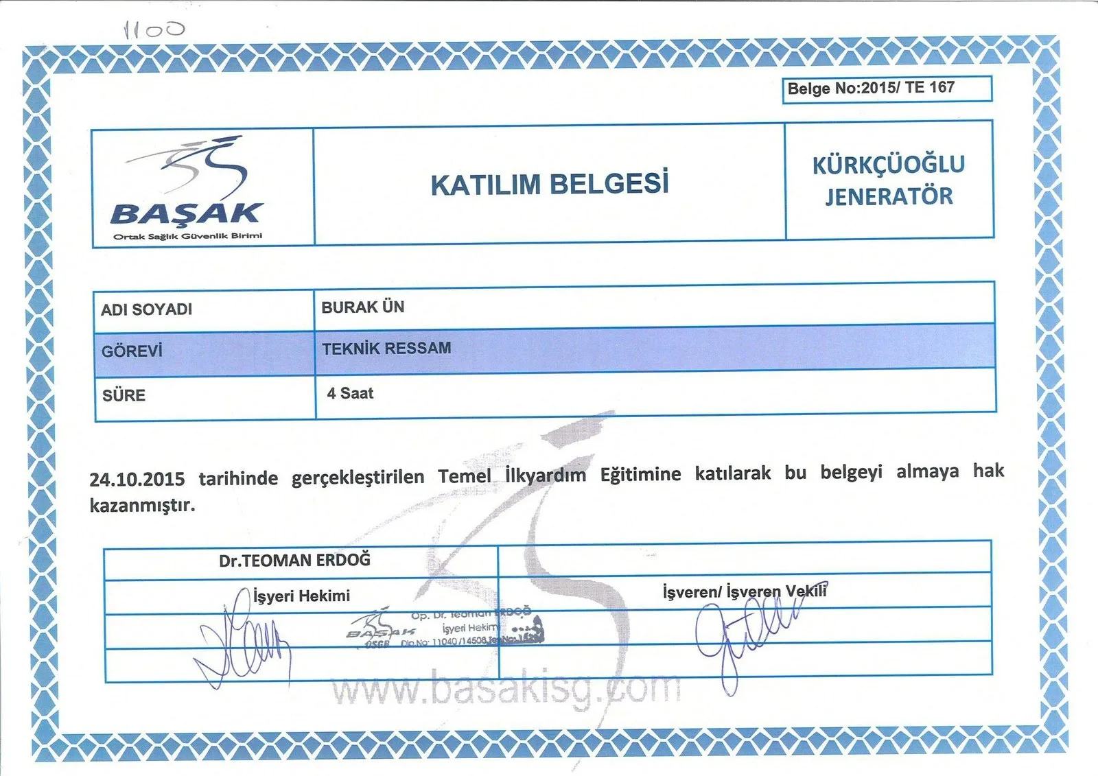 Temel İlkyardım Eğitimi — Başak OSGB